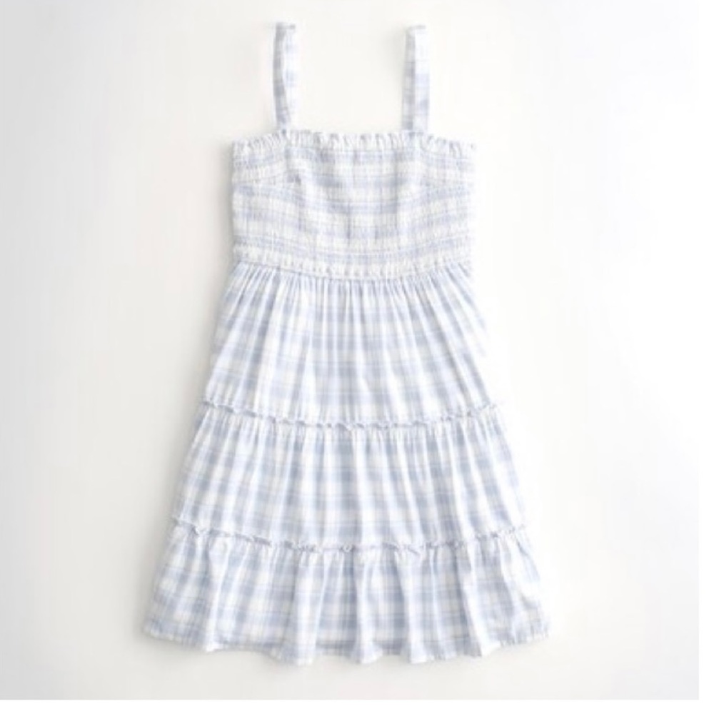 Hollister blue and white ruffle dress - Picture 2 of 2